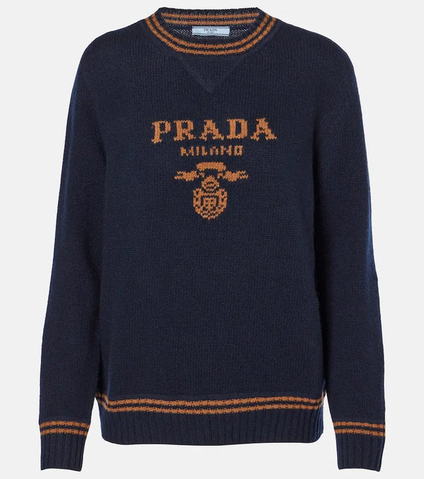 Prada Logo wool and cashmere sweater | LYBSTORE