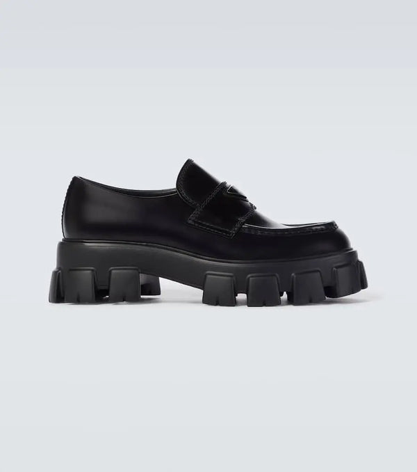 Prada Monolith leather loafers