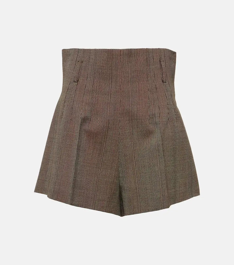 Prada Pinstripe high-rise wool shorts