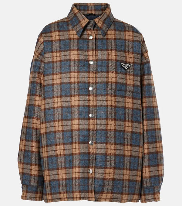 Prada Plaid wool overshirt | LYBSTORE