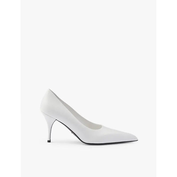 Prada Pointed-toe leather heeled courts