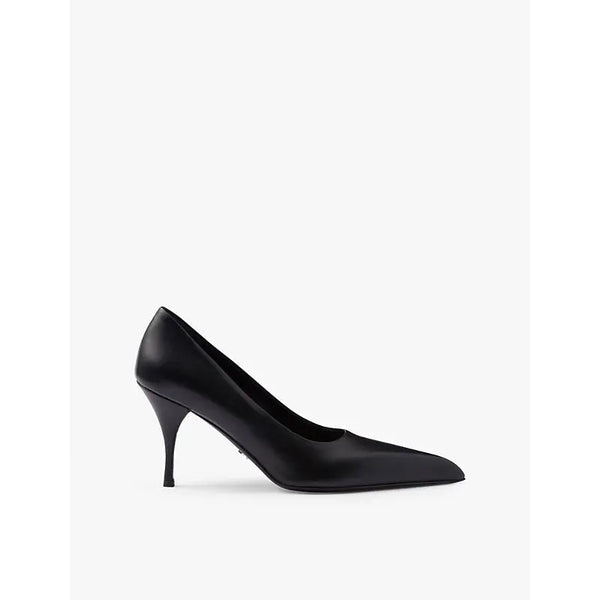 Prada Pointed-toe leather heeled courts