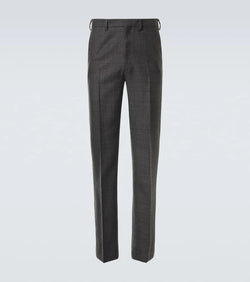 Prada Prince of Wales cropped virgin wool pants | LYBSTORE