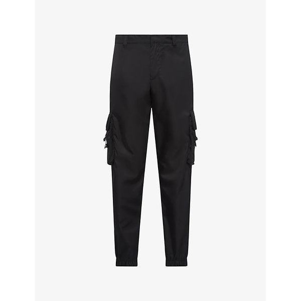 Prada Re-Nylon buckle-embellished tapered slim-fit recycled-nylon trousers | LYBSTORE