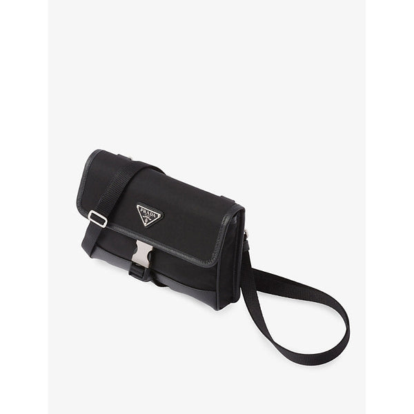 Prada Re-Nylon buckled recycled-nylon and leather phone-holder | LYBSTORE