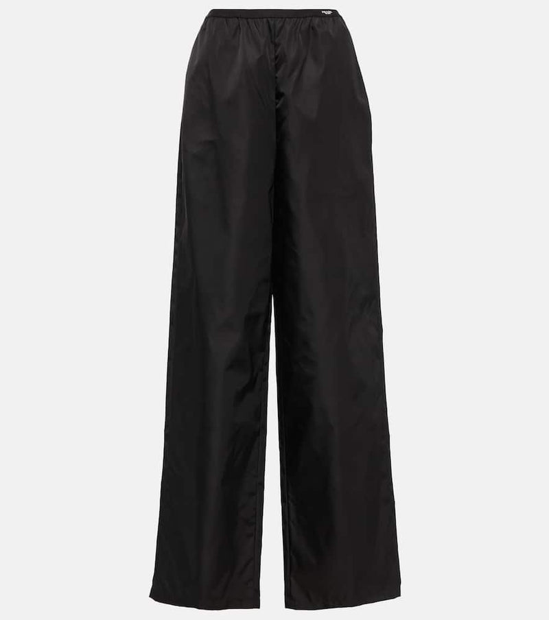 Prada Re-Nylon high-rise wide-leg pants