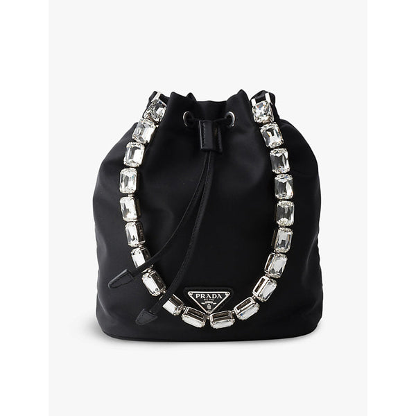 Prada Re-Nylon jeweled nylon and leather mini bag | LYBSTORE