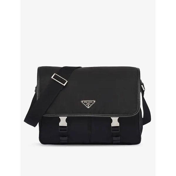 Prada Re-Nylon leather and recycled-nylon shoulder bag | Prada