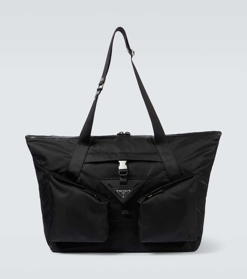 Prada Re-Nylon leather-trimmed duffel bag