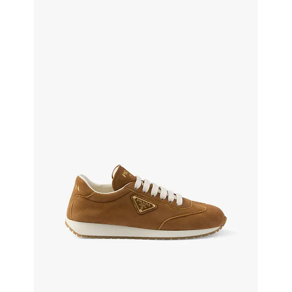 Prada Running logo-embellished suede low-top trainers