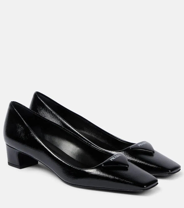 Prada Saffiano patent leather pumps