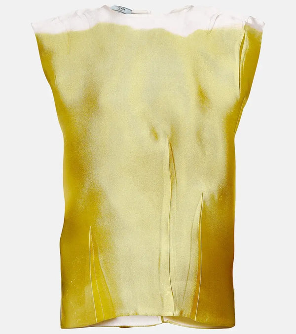 Prada Sleeveless silk-blend blouse | LYBSTORE