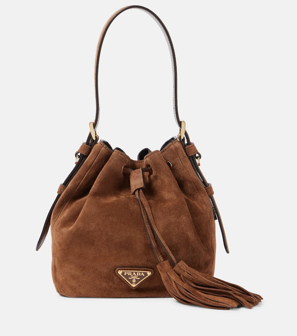 Prada Small suede bucket bag