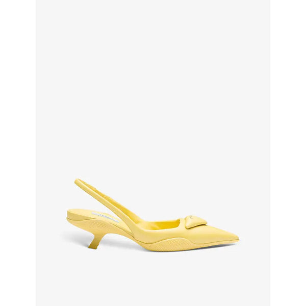 Prada Soft padded leather slingback heels