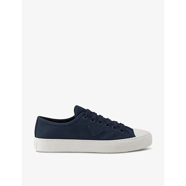 Prada Triangle-logo low-top canvas trainers