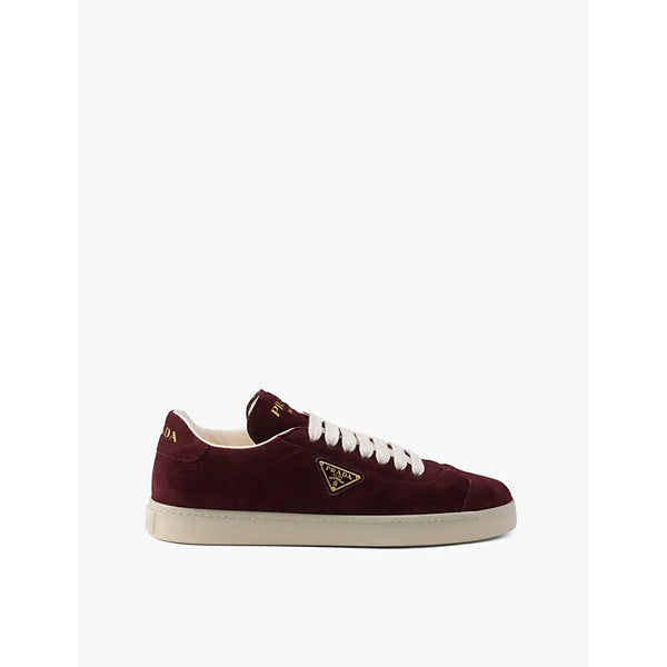 Prada Triangle-logo suede low-top trainers