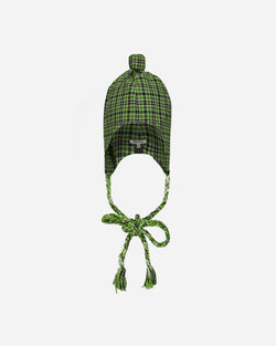 Priscavera Tartan Brushed Wool Hat Green