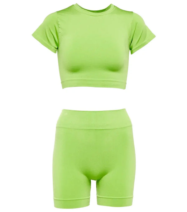 Prism² Mindful crop top and Composed shorts set | LYBSTORE