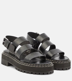 Proenza Schouler Lug leather sandals | LYBSTORE