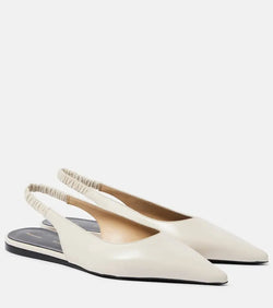 Proenza Schouler Spike leather slingback flats | LYBSTORE