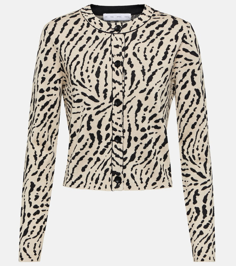 Proenza Schouler White Label printed silk-blend cardigan