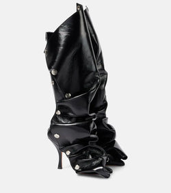 Y/Project Snap 100 leather knee-high boots | LYBSTORE