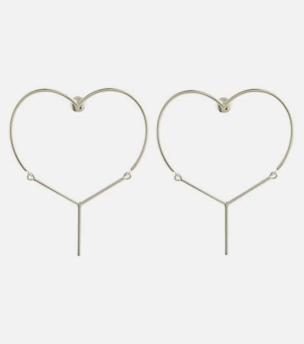 Y/Project Mini Y heart-shaped earrings | LYBSTORE