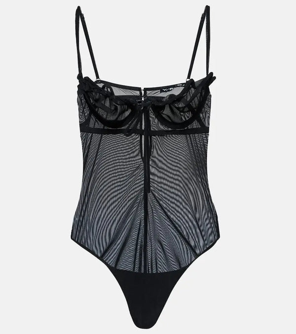 Y/Project Wire Brasier mesh bodysuit