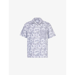 Ps By Paul Smith Abstract-print relaxed-fit cotton-poplin shirt