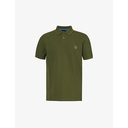 Ps By Paul Smith Zebra-embroidered cotton-piqué polo shirt