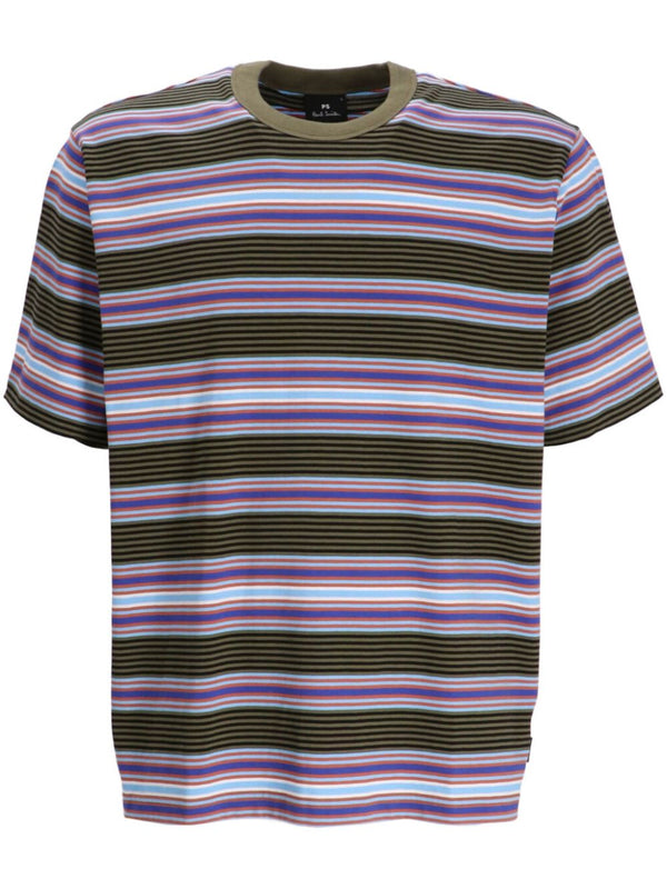 Ps Paul Smith Striped Cotton T Shirt