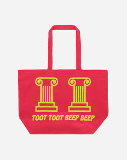 Public Possession Comedy and Rhythm Tote Bag Red