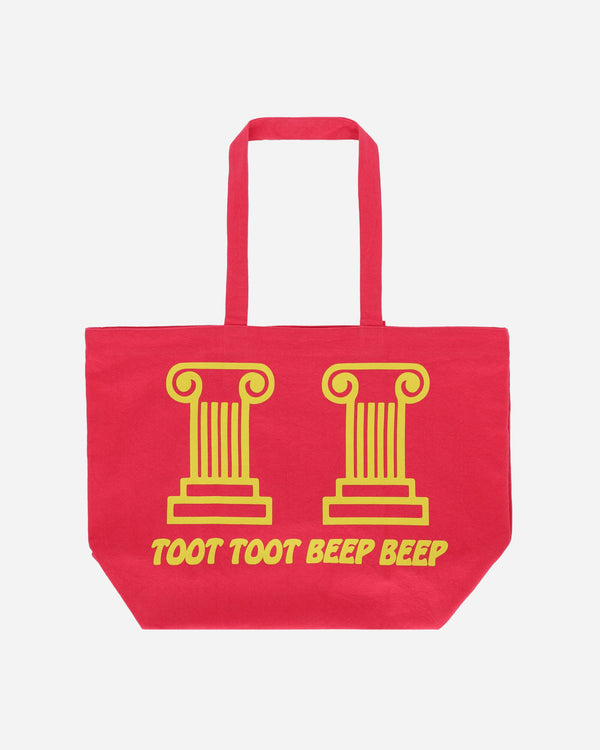 Public Possession Comedy and Rhythm Tote Bag Red