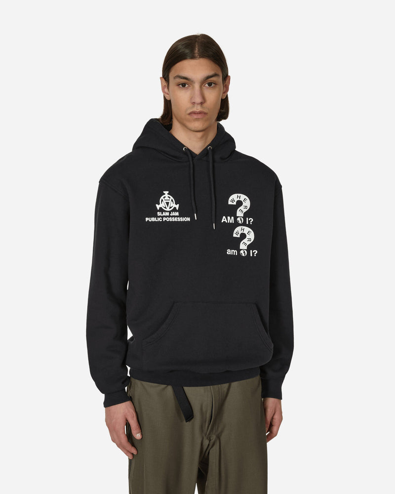 Public Possession Slam Jam Where Am I Hooded Sweatshirt Black