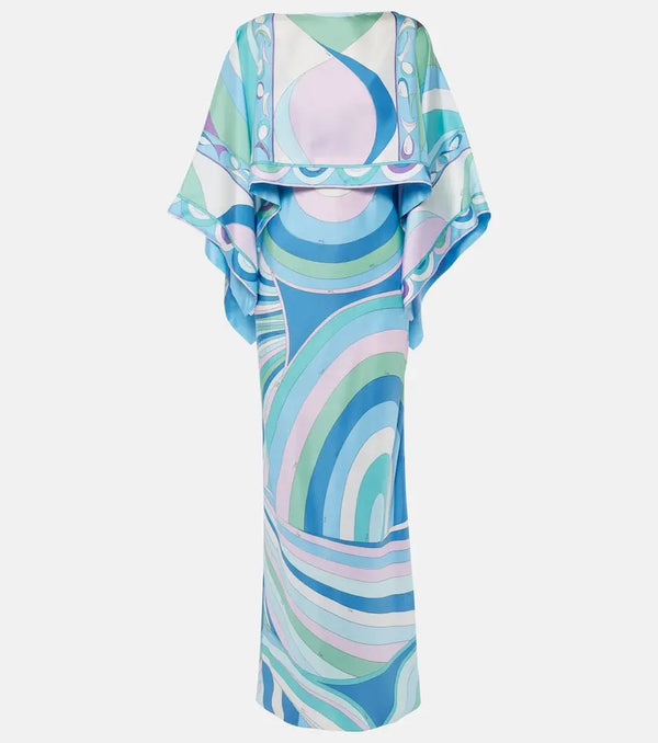 Pucci Iride And Pesci silk twill gown