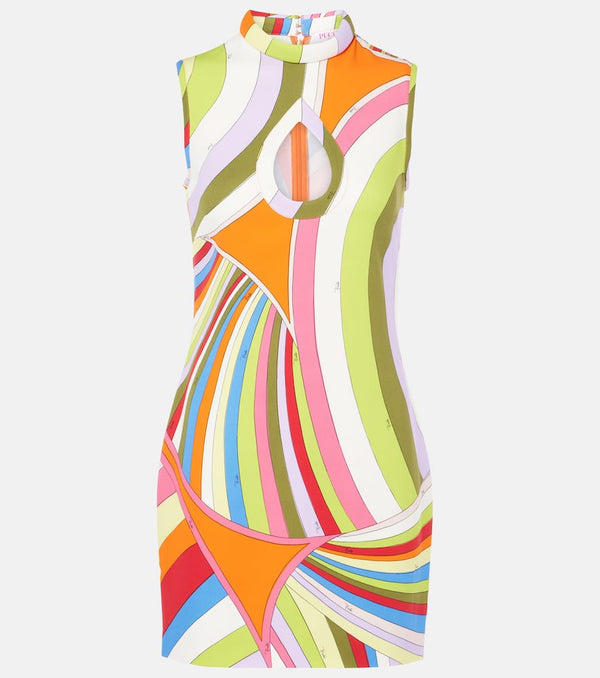 Pucci Iride cutout crêpe minidress