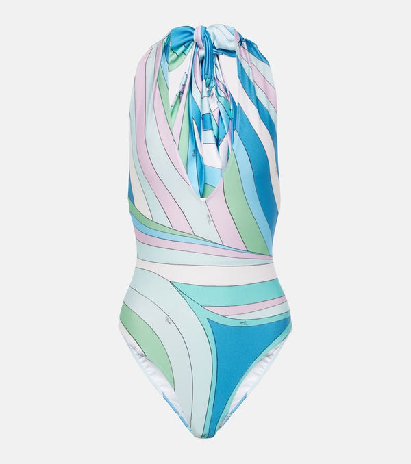 Pucci Iride halterneck swimsuit