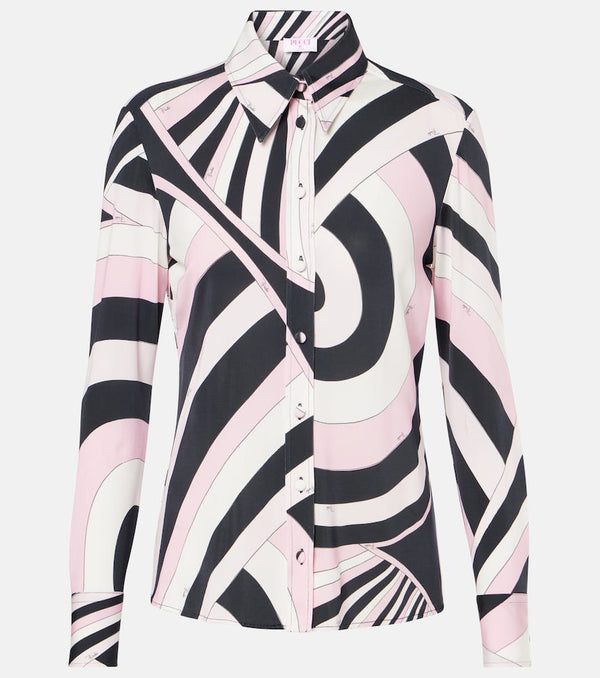 Pucci Iride jersey satin blouse