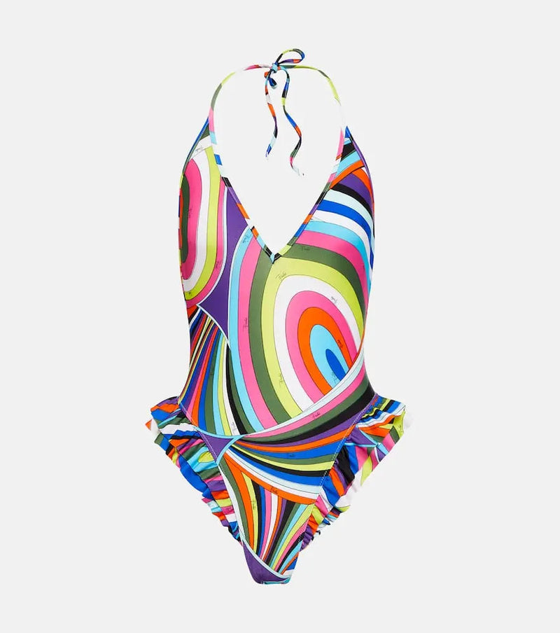 Pucci Iride ruffled swimsuit | LYBSTORE