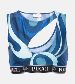 Pucci Marmo cutout sports bra | LYBSTORE