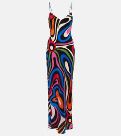 Pucci Marmo silk slip dress