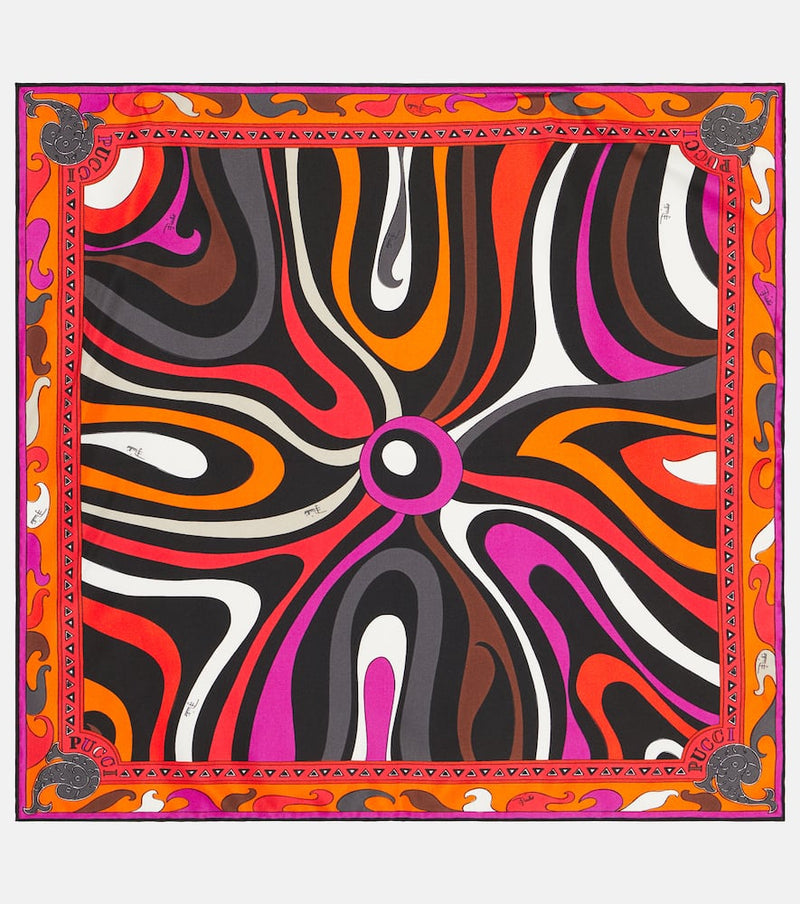 Pucci Marmo silk twill scarf