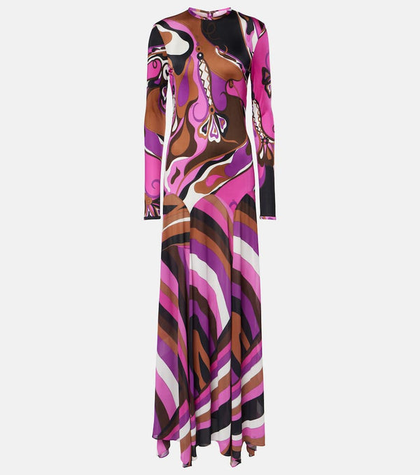 Pucci Orchidee and Iride printed gown