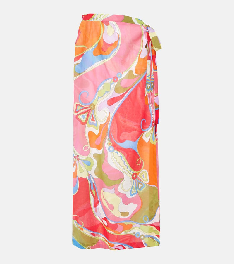 Pucci Orchidee cotton muslin beach cover-up