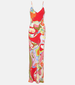 Pucci Orchidee silk crêpe de chine maxi dress