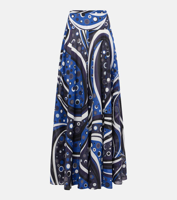 Pucci Printed cotton muslin maxi skirt