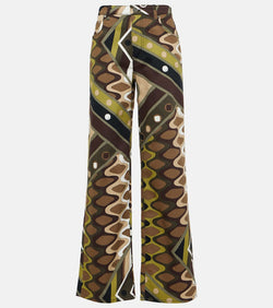 Pucci Vivara cotton-blend wide-leg pants