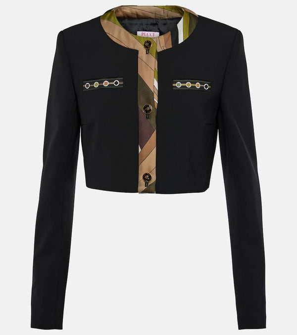 Pucci Vivara cropped wool-blend jacket