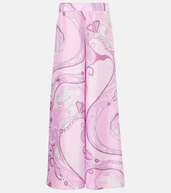 Pucci Vivara silk twill wide-leg pants