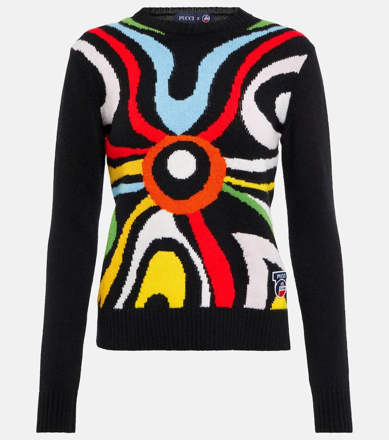 Pucci x Fusalp intarsia wool cardigan | LYBSTORE